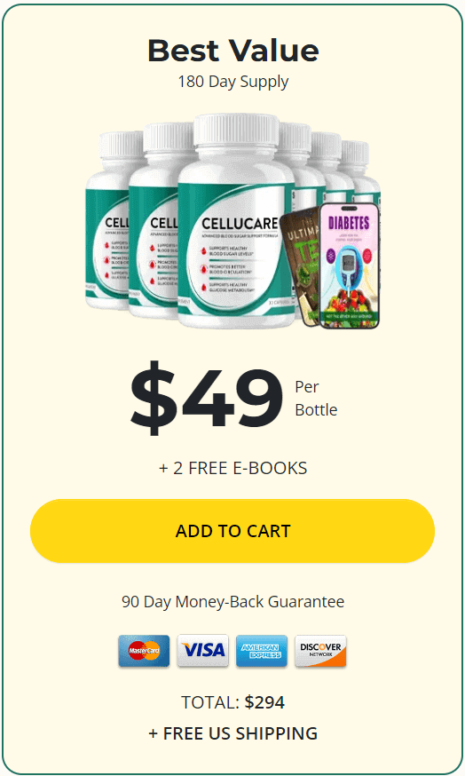 cellucare 6 bottles